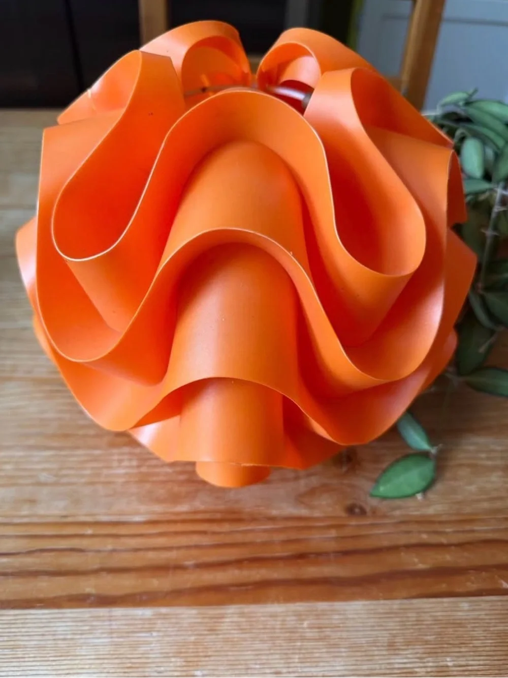 Vintage MCM Wavy Swag Pendant Lamp Shade